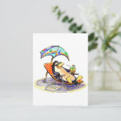 Beach Bum Postkarte (Stehend Vorderseite)
