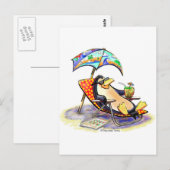 Beach Bum Postkarte (Vorne/Hinten)