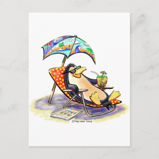 Beach Bum Postkarte (Vorderseite)