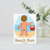 Beach-Bum-Postkarte Postkarte (Stehend Vorderseite)
