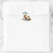 Beach Bum Runder Aufkleber (Tasche)
