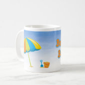 Beach Bum Seashore Scene Kaffeetasse (Vorderseite Links)