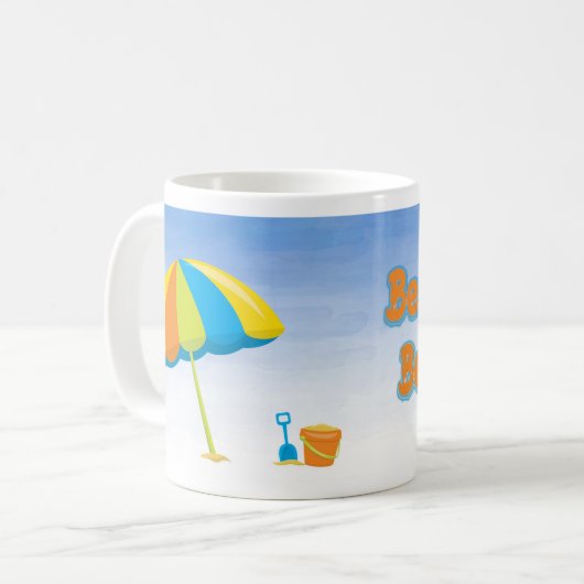 Beach Bum Seashore Scene Kaffeetasse (Vorderseite Links)