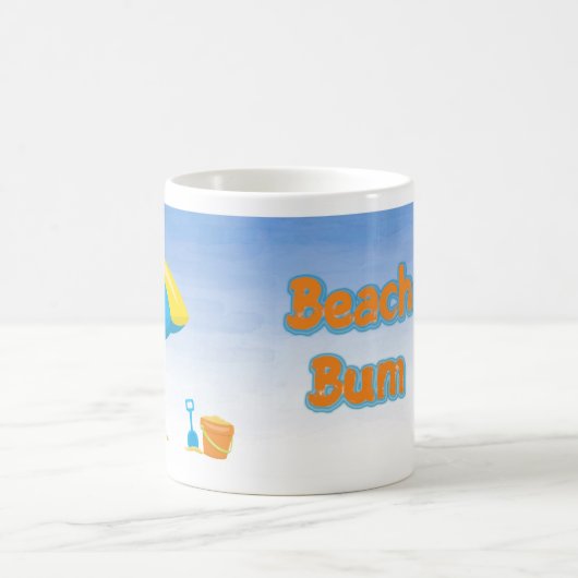 Beach Bum Seashore Scene Kaffeetasse (Mittel)