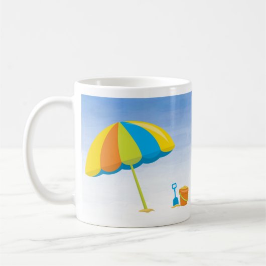 Beach Bum Seashore Scene Kaffeetasse (Links)