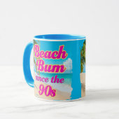 Beach Bum seit den 90er Jahren Tasse (Vorderseite Links)
