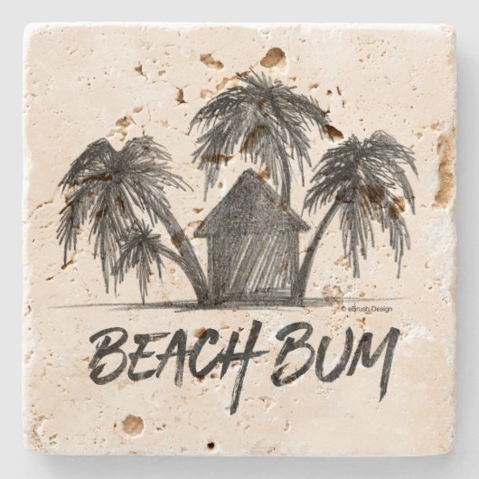 Beach Bum Stone Untersetzer (Vorderseite)