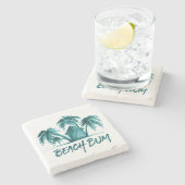 Beach Bum Stone Untersetzer (Seitenansicht)