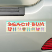 Beach Bum Summer Flip Flops Autoaufkleber (Auf Auto)