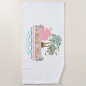 Beach Bum Summer Fun Tropical Beach Life Strandtuch (Vorderseite)