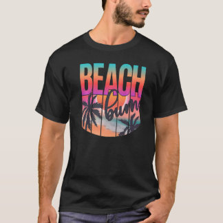Beach Bum Sunset Beach Palmen für Sommer Vaca T-Shirt