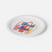 Beach Bum Surfer Party Plate Pappteller (Schrägansicht)