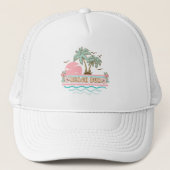 Beach Bum Tropical Beach Summer Truckerkappe (Vorderseite)
