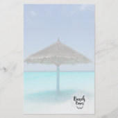 Beach Bum Typografie - Regenschirm am Tropical Bea Briefpapier (Vorderseite)