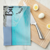 Beach Bum Typografie - Regenschirm am Tropical Bea Küchentuch (Viertel Falte)