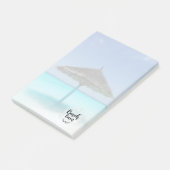 Beach Bum Typografie - Regenschirm am Tropical Bea Post-it Klebezettel (angewinkelt)