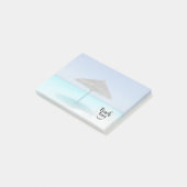 Beach Bum Typografie - Regenschirm am Tropical Bea Post-it Klebezettel (angewinkelt)