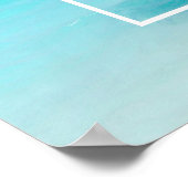 Beach Bum Typografie - Regenschirm am Tropical Bea Poster (Ecke)