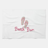 Beach Bum umdrehe Flop Design! Handtuch (Horizontal)