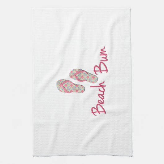 Beach Bum umdrehe Flop Design! Handtuch (Vertikal)