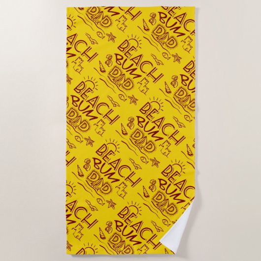 Beach Bum Vater Strandtuch (Vorderseite)