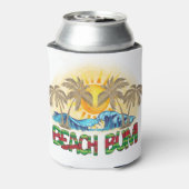 Beach Bum | Wassermelone, Meereswellen und tropisc Dosenkühler (Kanne Rückseite)