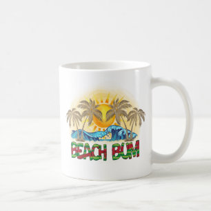 Beach Bum Wassermelone, Meereswellen und tropisc Kaffeetasse