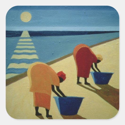 Beach Bums 1997 Quadratischer Aufkleber (Vorderseite)