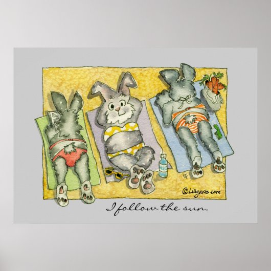 Beach Bums Buns Custom Poster Print (Vorne)