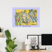 Beach Bums Buns Poster Print (Heimbüro)