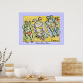 Beach Bums Buns Poster Print (Küche)
