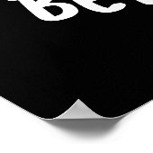 Beach Bun Funny Bunny Pun Dark BG Poster (Ecke)