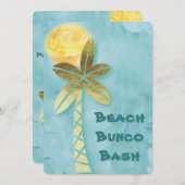 Beach Bunco Bash Einladung (Vorne/Hinten)
