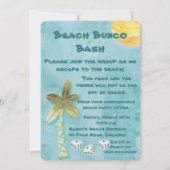 Beach Bunco Bash Einladung (Rückseite)