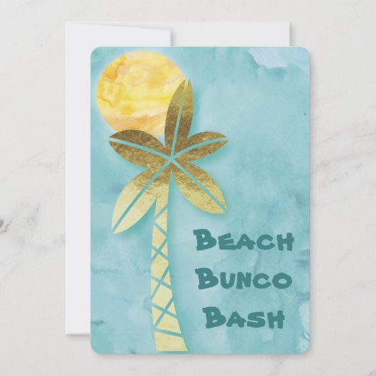 Beach Bunco Bash Einladung (Vorderseite)