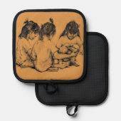 Beach Bunnies Topflappen (Vorderseite/Rückseite)