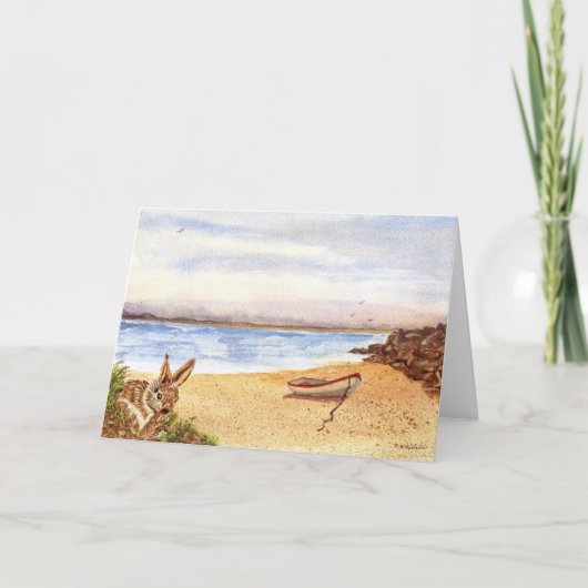 'Beach Bunny' Card Karte (Vorderseite)