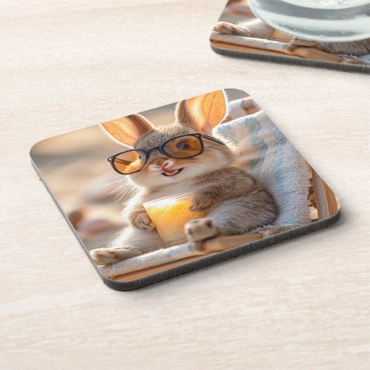 Beach-Bunny Getränkeuntersetzer (Linke Seite)