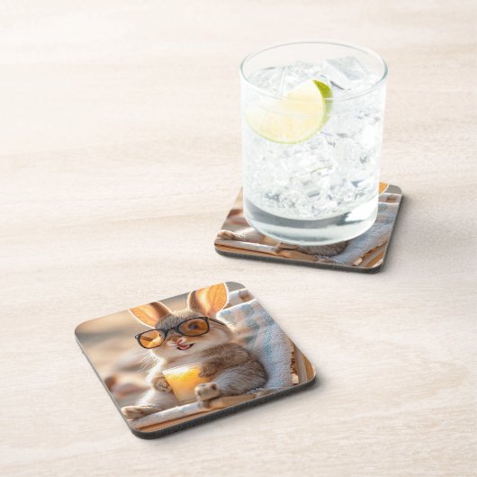 Beach-Bunny Getränkeuntersetzer (Rechte Seite)