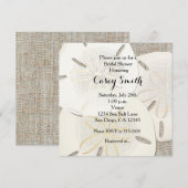 Beach Burlap Sand Dollar Bridal Dusche Einladung (Vorne/Hinten)