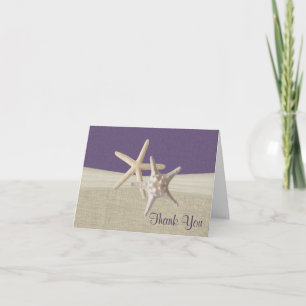 Beach Burlap und Starfish Vielen Dank Dankeskarte