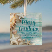 Beach Busines Seashells Custom Christmas Gift Ornament Aus Glas
