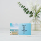 Beach Business Card Visitenkarte (Stehend Vorderseite)