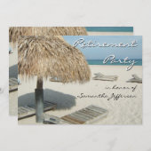 Beach Cabana Scene Rente Party Einladungen (Vorne/Hinten)