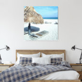 Beach Cabana Tropical Scenic Art Leinwanddruck (Insitu (Schlafzimmer))
