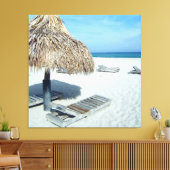 Beach Cabana Tropical Scenic Art Leinwanddruck (Insitu (Wohnzimmer))