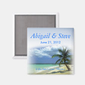 Beach Cabo Resort Gastgeschenk Hochzeit Keepake Magnet (Vorderseite/Rückseite)