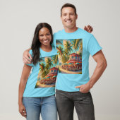 Beach Café Aruba Tropical Blue T - Shirt (Unisex)