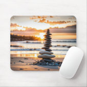 Beach Cairn Mousepad (Mit Mouse)