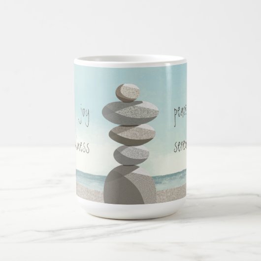 Beach Cairn Stones Beachtheit Kaffeetasse (Mittel)